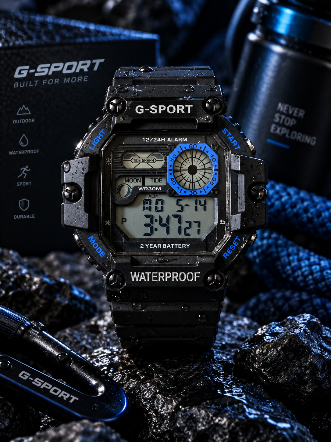 ساعت پسرانه - G SPORT - سیلیکونی - کامپیوتری